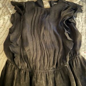 Express Black ruffle peplum blouse